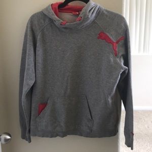 Gray/Pink Puma Hoodie